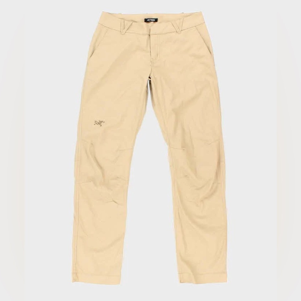 Arc'Teryx Women's Size 14 A2B Chino Pant Khaki Trim Fit Straight Leg Reflective